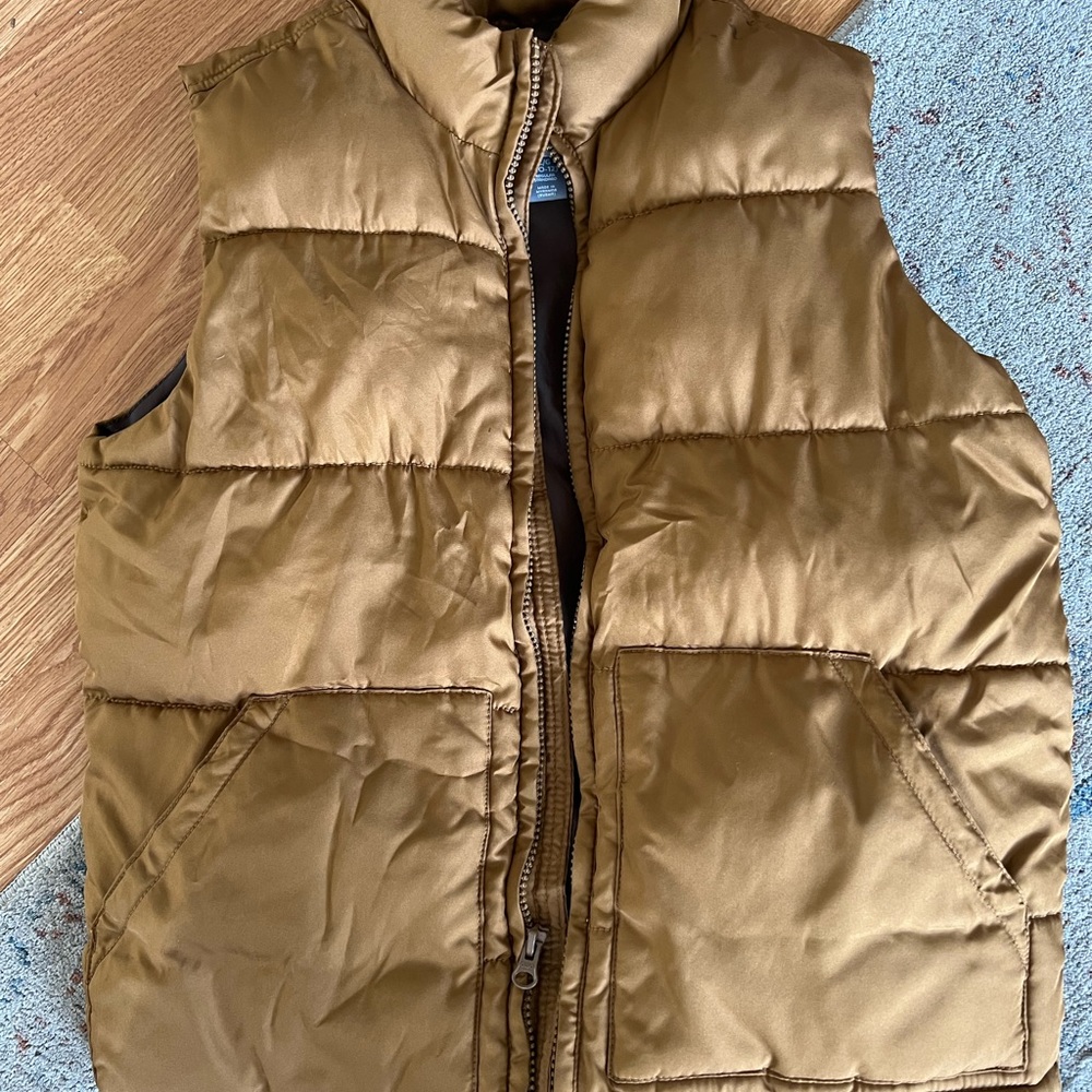 Gold puffer vest